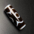 Rare Tibetan Buddhism Agate 3 Eyes Totem Dzi Bead Amulet Necklace Pendant Z470