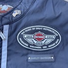 Vtg Harley Davidsons Womens  100th Anniversary Black Nylon Bomber Jacket Large