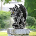 Large Winged Gargoyle Statue W  Solar Lights Outdoor Decor Sculpture Decor 1pc