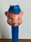 Vintage Pez Dispenser Disney Practical Pig No Feet Austria Blue Stem