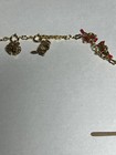 Vintage Joan Rivers Noah Ark 28 Charm Piece Necklace Gold Tone W  Box
