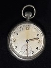 Wwii British Army Issue Gstp  i Pocket Watch Running Swiss 15j Snap Case