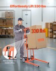 Vevor Material Lift Winch Stacker 330 Lbs Capacity Pallet Truck Dolly 42 9 In