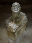 Primitive Old 1890 s Clear Glass Barber Antique Usa 8  Tall Hair Tonic Bottle