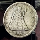 1875 S United States 90  Silver Twenty Cent Piece Nice