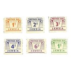 1960   s Zambia Postage Due  6 Values 3 Mnh  3 Mint Hinged  3400a