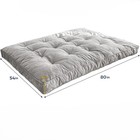 Futon Mattress Full Size 6-inch Gray Shredded Memory Foam For Sofa Bed Couch