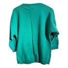 Vintage 80s Junior Girl Scouts Teal Floral Sweatshirt 22   x27   