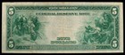 1914  5 Fr-882 Burke houston Fed Reserve Note 4 Folds  Vf  Handling  Dirt  Nice 