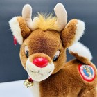 Rudolph The Red Nosed Reindeer 14  1988 Applause Ear Tag Plush Stuffed Animal