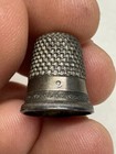 Antique Sterling Silver Thimble Size 2 Engraved Border Rim W  Original Box