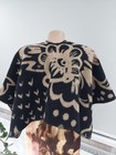 Burberry Children Poncho Wool Cashmere Black Beige 95  90cm