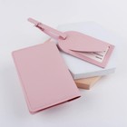 Passport And Luggage Tags Set Travel Suitcase Tag  style 1 - Pink 