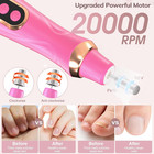 Professional Manicure Pedicure Kit Cordless Electric Nail File Set 6 Speed Cordl