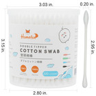 Cotton Swabs Precision Pointed - 600 Count Pointy Organic Cotton Buds Double