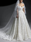 Illusion A Line Wedding Dresses Appliques Sweetheart Off Shoulder Bridal Gown