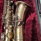1920s Laporte Coutourier Alto Saxophone Beveled Tone Holes  Satyr Engraving