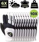 Hirzl Grippp Fit Golf Gloves - Kangaroo Leather  Moisture Absorbent  Pack Of 10