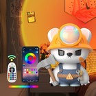 New Sunset Lamp Projector Cartoon Bear Night Light With Remote   App Control