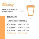 20 Oz  White Disposable Coffee Cups With White Dome Lids - Hot Paper Cups To-go