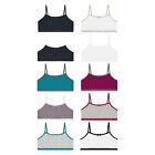Buyless Fashion Girls Bra Cotton Cropped Cami Spaghetti Strap Brallete  10 Pack 