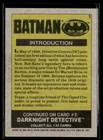 1989 Topps Batman Movie Trading Card  1 Batman Introduction Card
