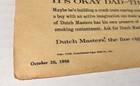 Vintage 1958 Dutch Masters Cigars Print Ad 13x10 Consilidated Inc Mcm Kid Playin