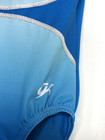Gk Elite Cl Child Large L Gymnastics Leotard Nylon Blue Ombre Silver Accents