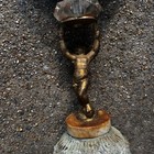 French Vintage 22  Vanity Mirror Gold Ormolu Cherub Stylebuilt Matson Type