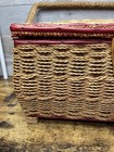Vintage  Sewing Wicker Basket Collectible Cottage Shabby Box 12   x8   x7   