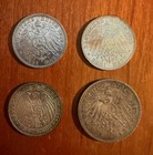 Germany Empire Prussia  1911-a  1912-a  2   3 Mark    1907-a 5 Mark Silver Coins