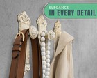 Shabby Chic Cast Iron Decorative Wall Mounted Hooks - Rustic White - Door Kno   