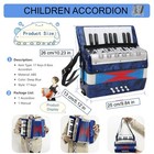 Small Accordion 17 Keys 8 Bass Accordion Instrument Para Ni  os Acordeones Par   