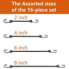 Adjustable Bungee Cords  Heavy Duty Tie Down Straps  Car Roof Rack  Black