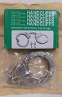 Handcuffs Double Lock Nickel Plated Steel W  2 Keys Police Use   New   Free Ship