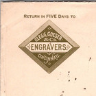 Advertising  1893 Clegg Goeser Engravers Cincinnati Oh To Binghamton Ny Sc  231