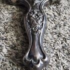 Antique Art Nouveau Repousse Hand Mirror Empire Art Silver Plate Inscribed