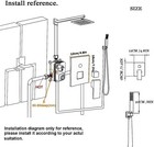 Shower Faucet Set W mixer Valve Rainfall Shower Head Combo System Ceiling Mount