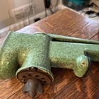 Rare Vintage Green Enameled Cast Iron Kitchen Meat Grinder Harper   1000 England