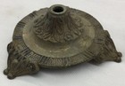 Vintage Brass Light Fixture Base  4 375    X 4 375    X 1 5    Tall  3 Feet  Part Only