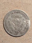 1943 South Africa 3 Pence Silver  damaged 