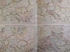 1923 Europe 9th Century Vintage Large Geographical Map Orig  12 5 X 10 5  C13-1
