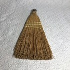 Woven Whisk Broom Vintage Hand Brush Hungary Metal Hanger 11in Yellow Thread