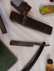Junk Drawer Lot Vintage Razor Knife   Coins Toys Tools Tins Hohner Cigar Box Spy