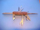 Custom Sak Victorinox Swiss Army Huntsman Knife Fat Stag Handles Sheath Box Read