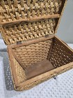 Vintage Wicker Market Basket Large Harvest Farmhouse Picnic Tote Rustic Storage