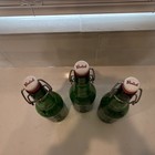 Grolsch Green Glass Swing-top Beer Bottles Set Of 3 Breweriana Collectible