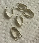Silver Plated Pewter Cutout Donut Bails Lot Of 5 Jewelry Findings