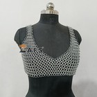 Aluminum Chainmail Bra Top Handmade Medieval Larp Armor Costume For Cosplay Sca