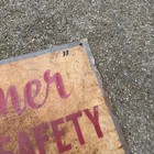 Vintage 70s Metal Industrial Sign Hand Painted Machine Shop